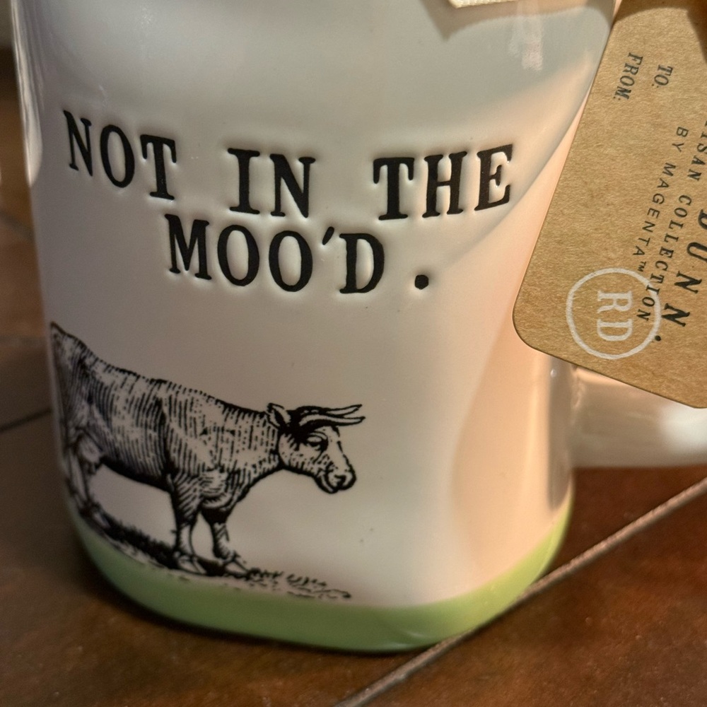 Rae Dunn White and Green Not in the Moo’d Mug NWT - Picture 3 of 5
